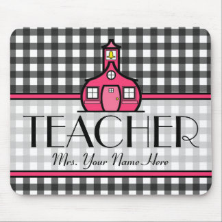 Alfombrilla De Ratón Profesor Mousepad - guinga del gris de carbón de