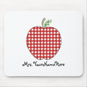 Alfombrilla De Ratón Profesor Mousepad - guinga roja Apple