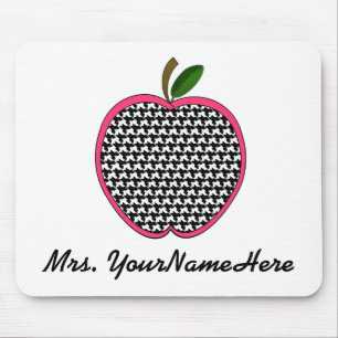 Alfombrilla De Ratón Profesor Mousepad-Houndstooth Apple con el borde