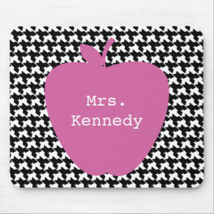 Alfombrilla De Ratón Profesor rosado de Apple Houndstooth