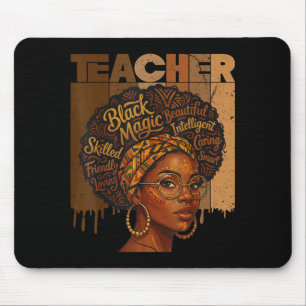 Alfombrilla De Ratón Profesora de historia negra mujer afroamericana am