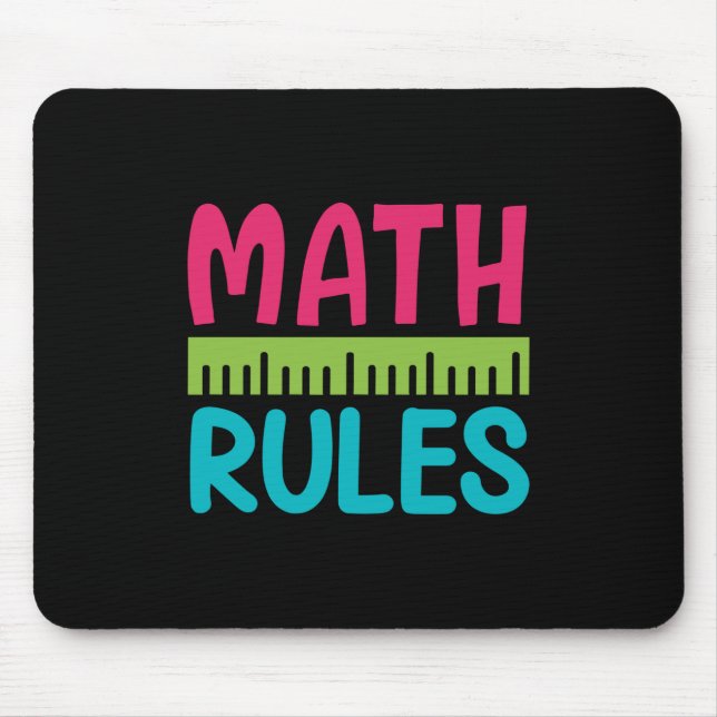 Alfombrilla De Ratón Profesora de Regalos | Reglas matemáticas (Frente)
