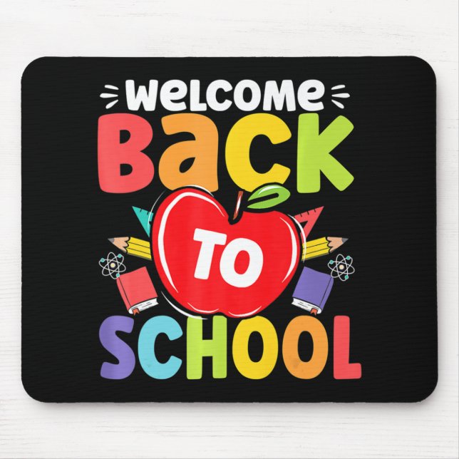 Alfombrilla De Ratón Profesores Divertidos Reciben A Estudiantes En App (Frente)