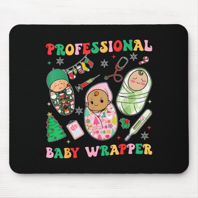 Alfombrilla De Ratón Professional Baby Wrappers Nicu Mother Baby Nurse  (Frente)