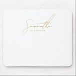 Alfombrilla De Ratón Professional Handwritten Gold Script Typography<br><div class="desc">Upgrade your workspace with the Professional Handwritten Gold Script Typography Mouse Pad, designed to combine elegance with everyday functionality. Featuring a refined handwritten-style gold script paired with clean, modern typography, this mouse pad adds a sophisticated and personalized touch to your desk. Perfect for home offices, corporate settings, or creative workspaces,...</div>