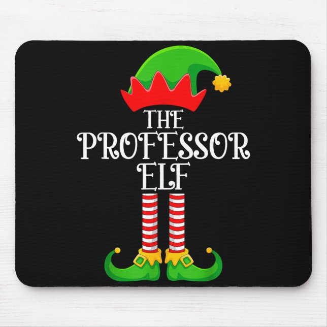 Alfombrilla De Ratón Professor Elf Christmas Family Matching Funny Love (Frente)