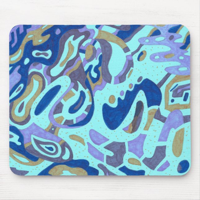 Alfombrilla De Ratón Profundo es el océano, abstracto original (Frente)