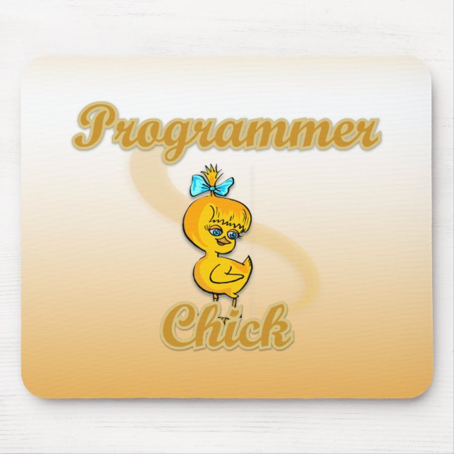 Alfombrilla De Ratón Programador Chick (Frente)