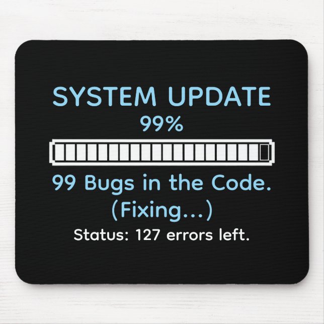 Alfombrilla De Ratón Programador Divertido Programando (Frente)
