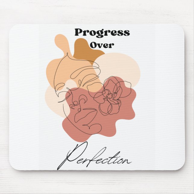 Alfombrilla De Ratón Progreso de los personalizados sobre la perfección (Frente)