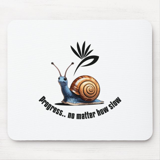 Alfombrilla De Ratón Progreso..no Cómo de lento Pegatina (Frente)