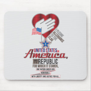Alfombrilla De Ratón Promesa de Lealtad de los Estados Unidos