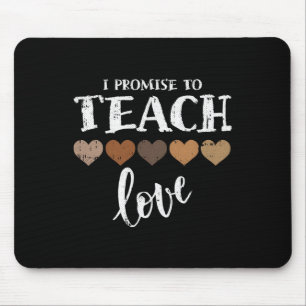 Alfombrilla De Ratón Prometo Enseñar Amor Melanina Corazón Profesor De