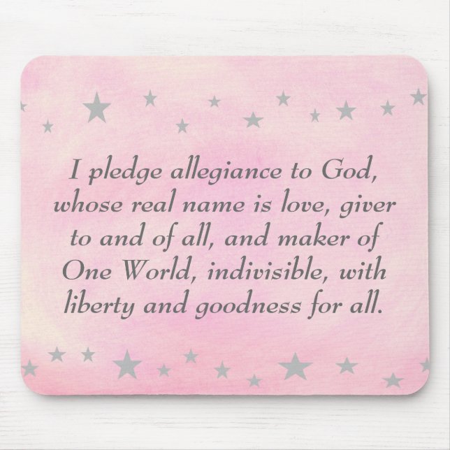 Alfombrilla De Ratón Prometo lealtad a Dios, mousepad (Frente)