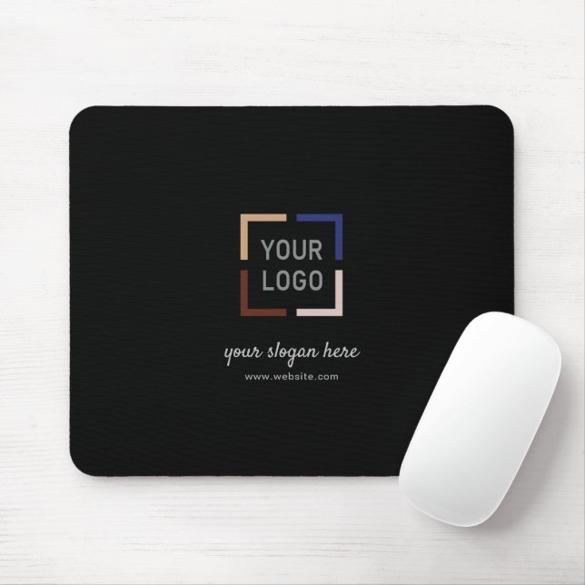 Alfombrilla De Ratón Promoción con logotipo de personalizado negro (Con ratón)