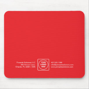 Alfombrilla de ratón promocional empresarial roja
