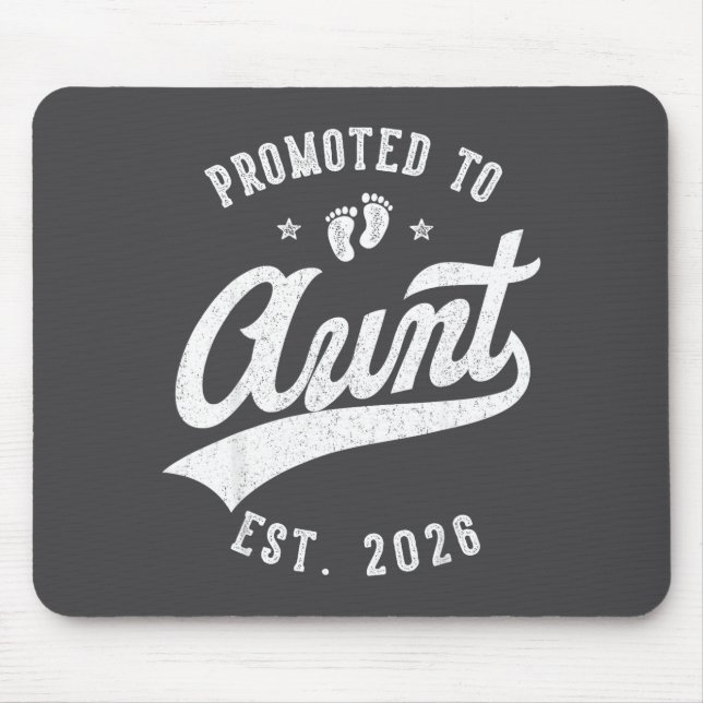 Alfombrilla De Ratón Promoted To Aunt 2026 Baby Announcement Family Mat (Frente)