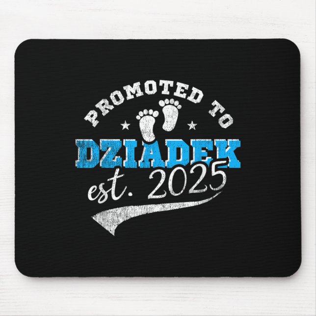 Alfombrilla De Ratón Promoted To Dziadek Est 2025 Proud New Grandpa Vin (Frente)