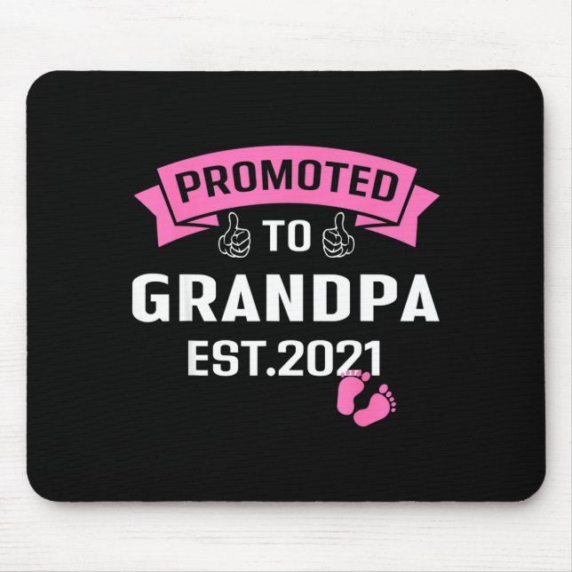 Alfombrilla De Ratón Promoted To Grandpa Est 2021 Funny New Grandfather (Frente)