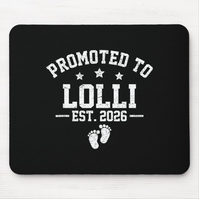 Alfombrilla De Ratón Promoted To Lolli Est 2026 Baby Announcement  (Frente)