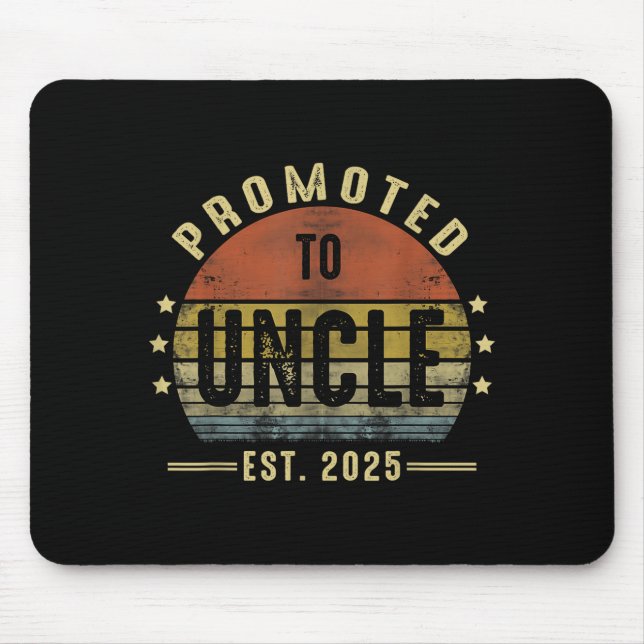 Alfombrilla De Ratón Promoted To Uncle Est 2025 New Uncle Fathers Day F (Frente)