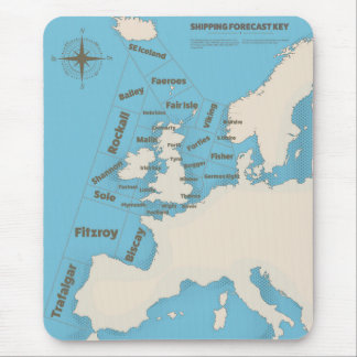 Alfombrilla De Ratón Pronóstico de envío de las Islas Británicas en col