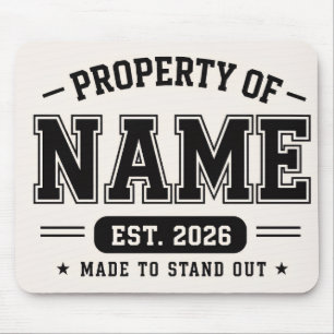 Alfombrilla De Ratón Propiedad Personalizada De Nombre – Estilo Univers
