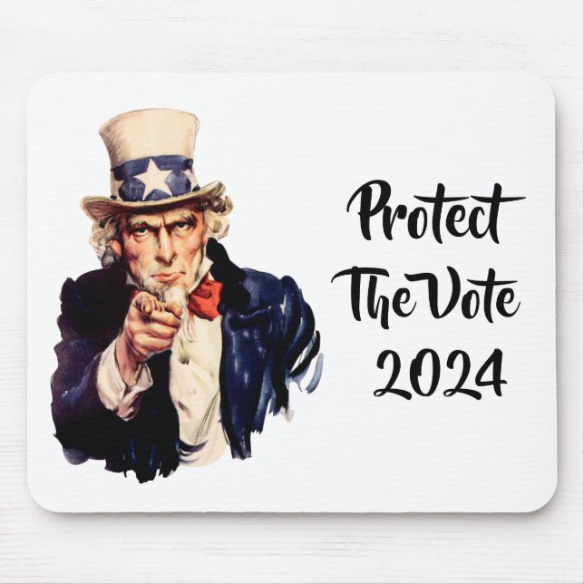 Alfombrilla De Ratón Proteger La Almohadilla Del Ratón Vote 2024 (Frente)
