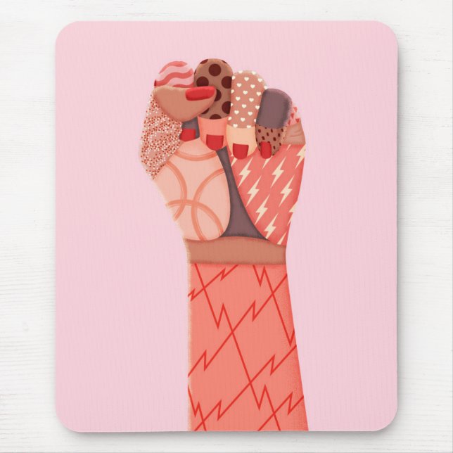 Alfombrilla De Ratón Protesta de mujeres de arte moderno (Frente)