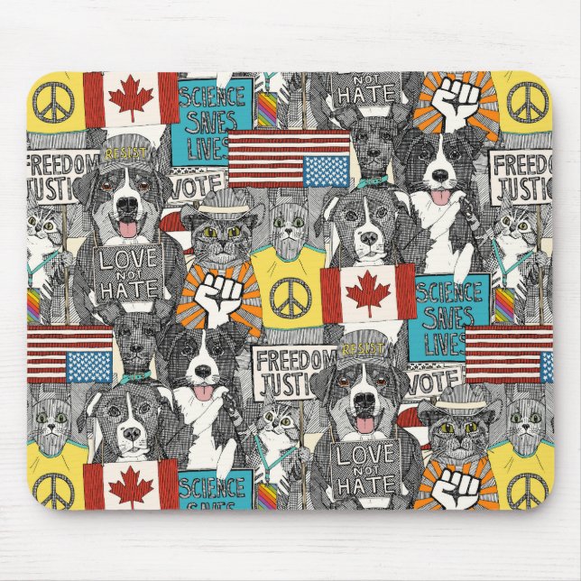 Alfombrilla De Ratón protesta mascota (Frente)