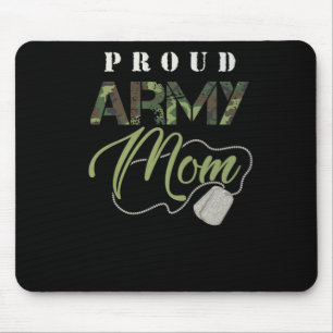 Alfombrilla De Ratón Proud Army Mom Shirt   Cute Military Mama T-shirt