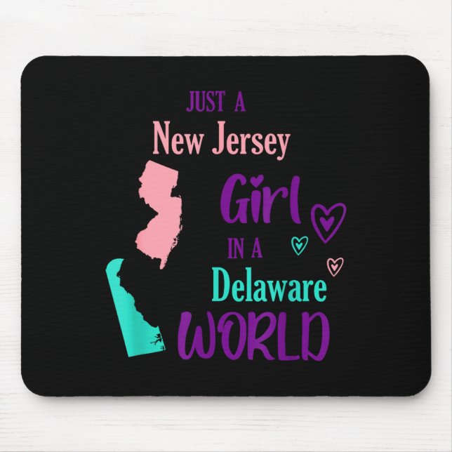 Alfombrilla De Ratón Proud Girl Just A New Jersey Girl In A Delaware Wo (Frente)