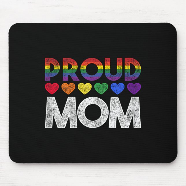 Alfombrilla De Ratón Proud Mom Lgbt  (Frente)