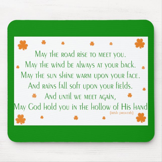 Alfombrilla De Ratón Proverbio irlandés 2 Mousepad (Frente)
