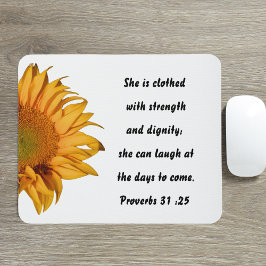 Alfombrilla De Ratón Proverbios 31:25 Biblia contra mitad Personalizado