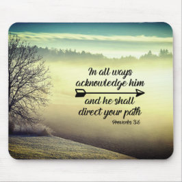 Alfombrilla De Ratón Proverbios 3:6 Dirigirá tu camino Biblia Verse