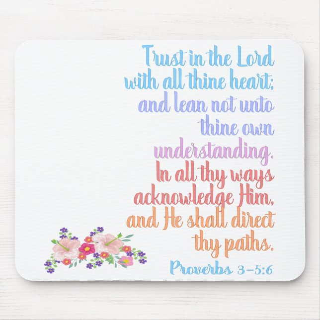 Alfombrilla De Ratón Proverbios Versículo de la Biblia (Frente)