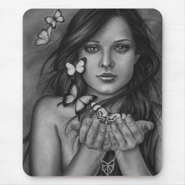 Alfombrilla De Ratón Provoque las mariposas Mousepad (Frente)