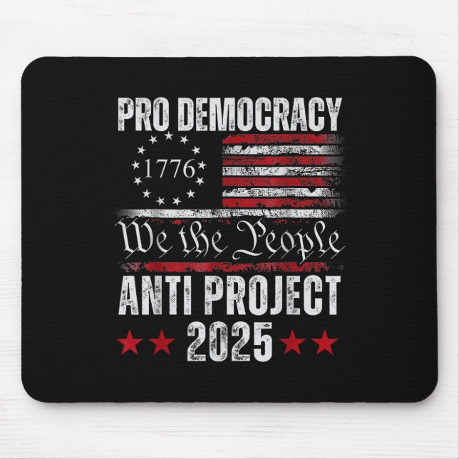 Alfombrilla De Ratón Proyecto Anti-Democracia Pro Proyecto 2025 Stop 20 (Frente)