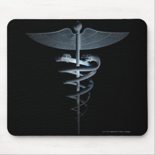 Alfombrilla De Ratón Proyector en un caduceo médico