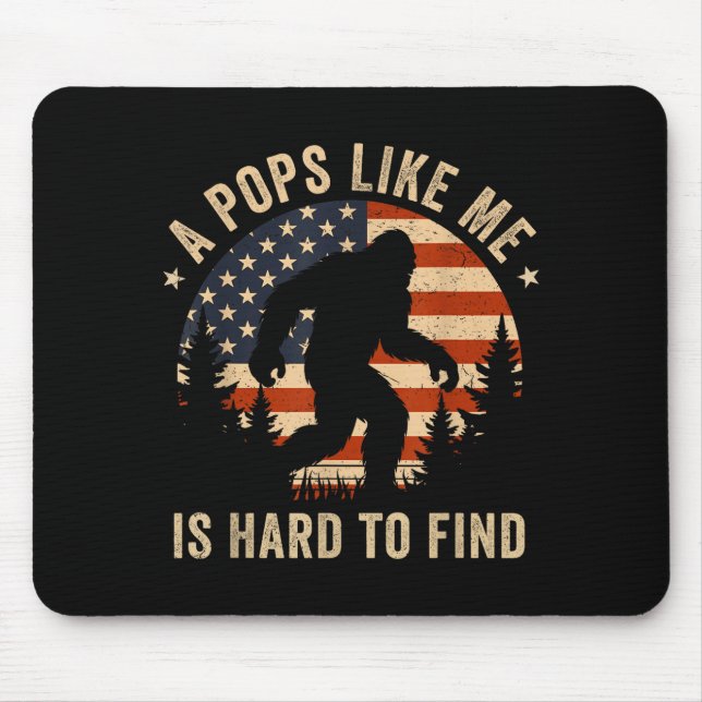 Alfombrilla De Ratón Ps Like Me Is Hard To Find Bigfoot Usa Flag Funny  (Frente)