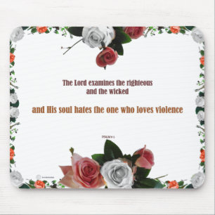 Alfombrilla De Ratón Psalm 11:5, No Violence