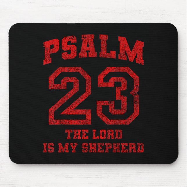 Alfombrilla De Ratón Psalm 23 The Lord Is My Shepherd  (Frente)