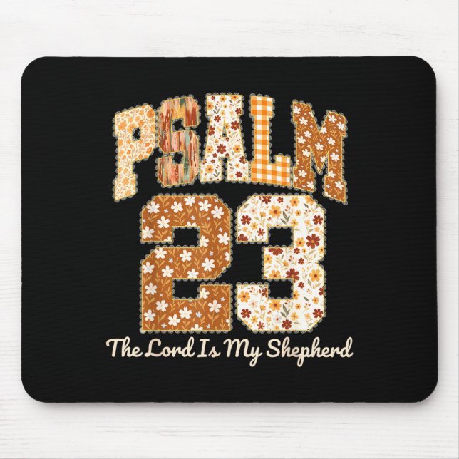 Alfombrilla De Ratón Psalm 23 The Lord Is My Shepherd Christian Fall Th (Frente)