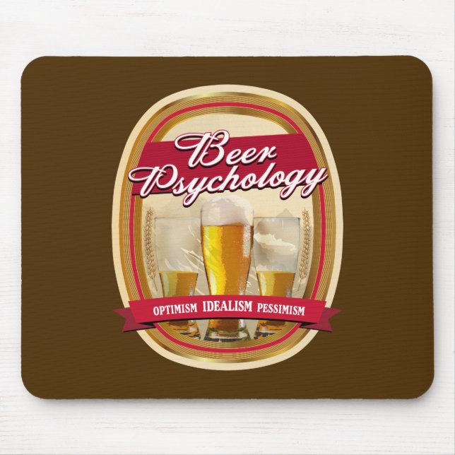 Alfombrilla De Ratón Psicología de las Cervezas (Frente)