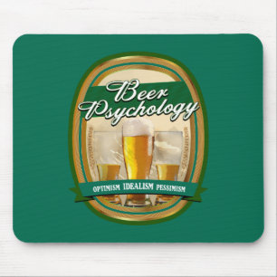 Alfombrilla De Ratón Psicología de las cervezas Almohadilla del ratón