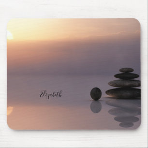Alfombrilla De Ratón Psicólogo Terapeuta Piedras Zen, Puesta de sol