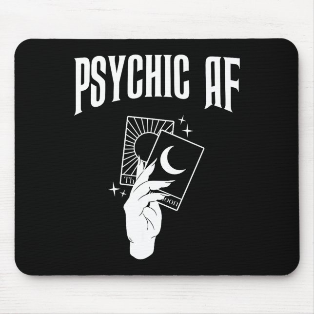 Alfombrilla De Ratón Psychic Af Funny New Age Occult Tarot Clairvoyant  (Frente)