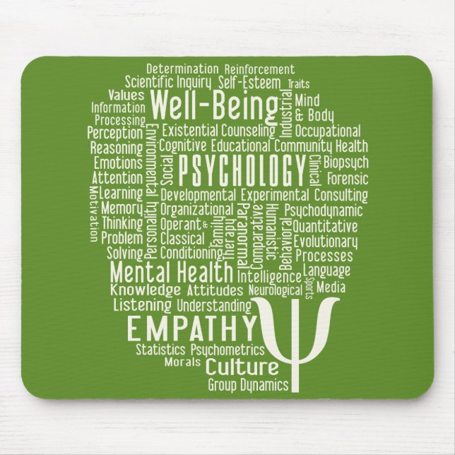 Alfombrilla De Ratón PSYCHOLOGY Word Cloud mousepad (Frente)