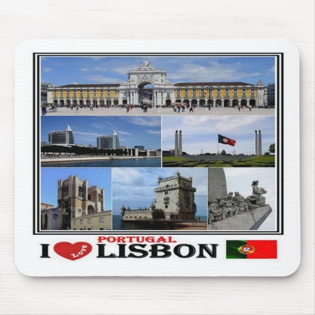 Alfombrilla De Ratón PT Portugal - Lisboa - Amo el Mosaico - (Frente)